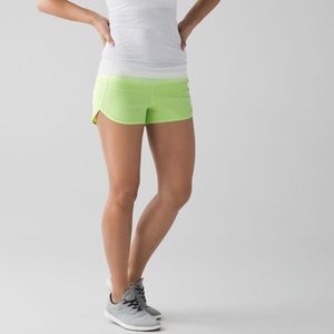 Lime green Lululemon shorts! Size 4!